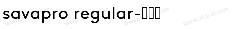 savapro regular字体转换